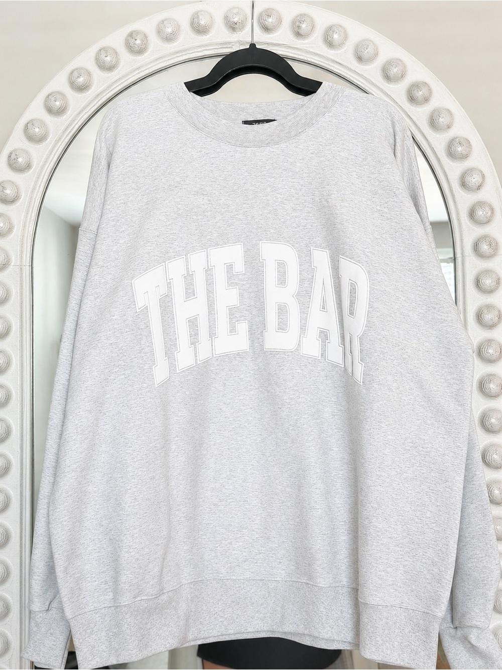 The Bar Varsity Sweatshirt – Heather Grey/White